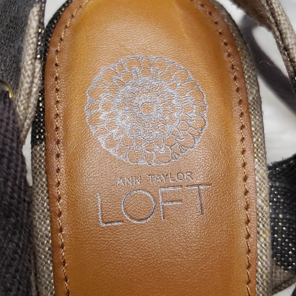 Loft metallic espadrille wrap wedge knot 8 - Picture 3 of 11